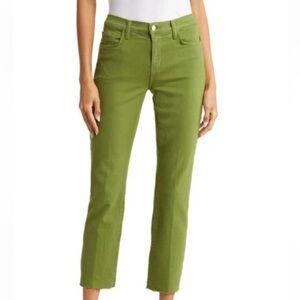 L'AGENCE Sada Ankle Slim Jeans in Cactus Green